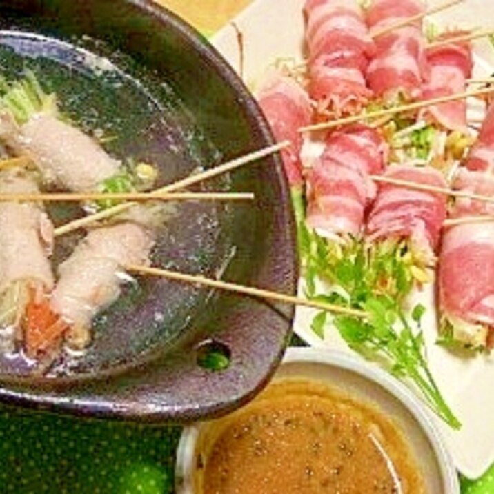 豚バラ肉巻き野菜の☆おもてなし鍋